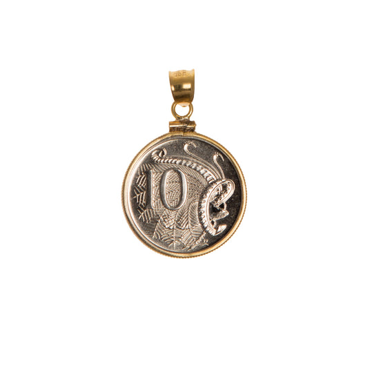 Australian 10 Cent Yellow Gold Filled Bezel - Vintage Spirit - Handcrafted Coin Creations
