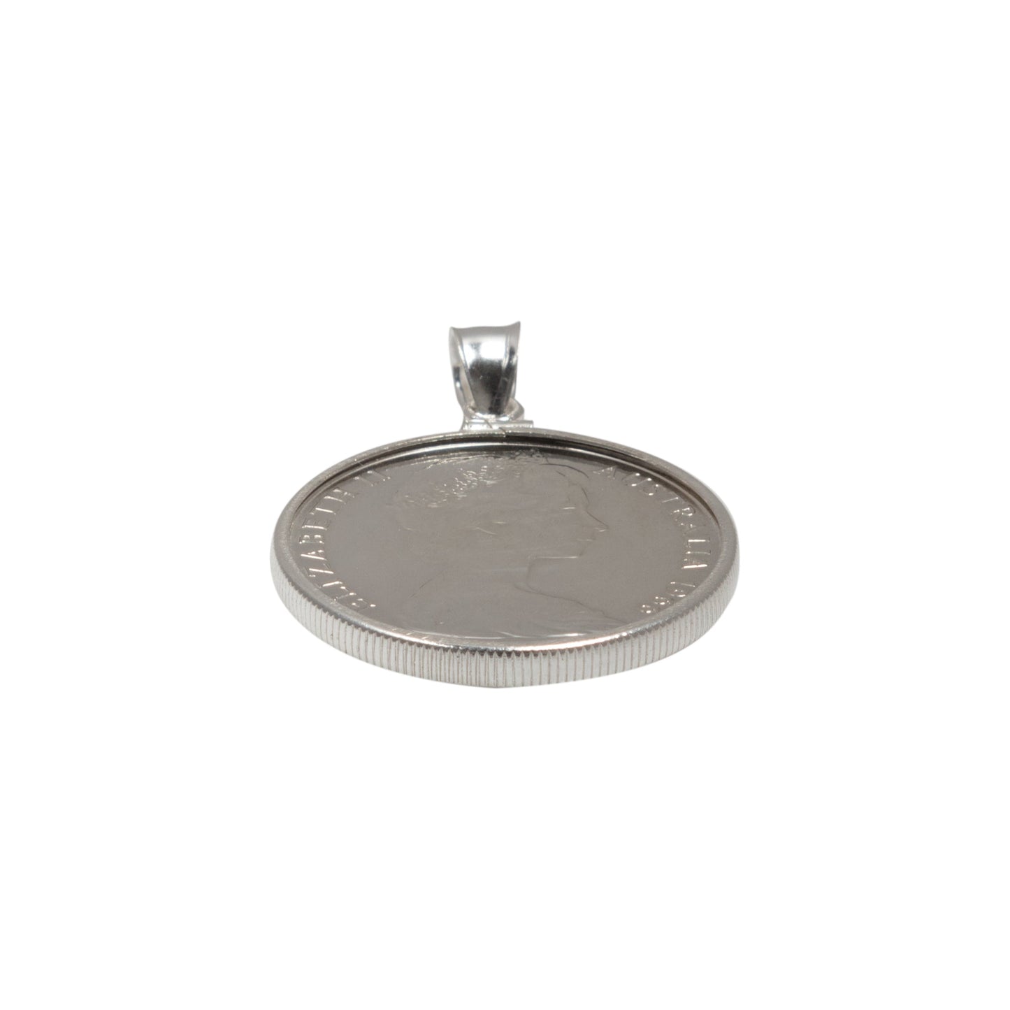 Australian 1966 Round 50 Cent Sterling Silver Bezel - Vintage Spirit - Handcrafted Coin Creations