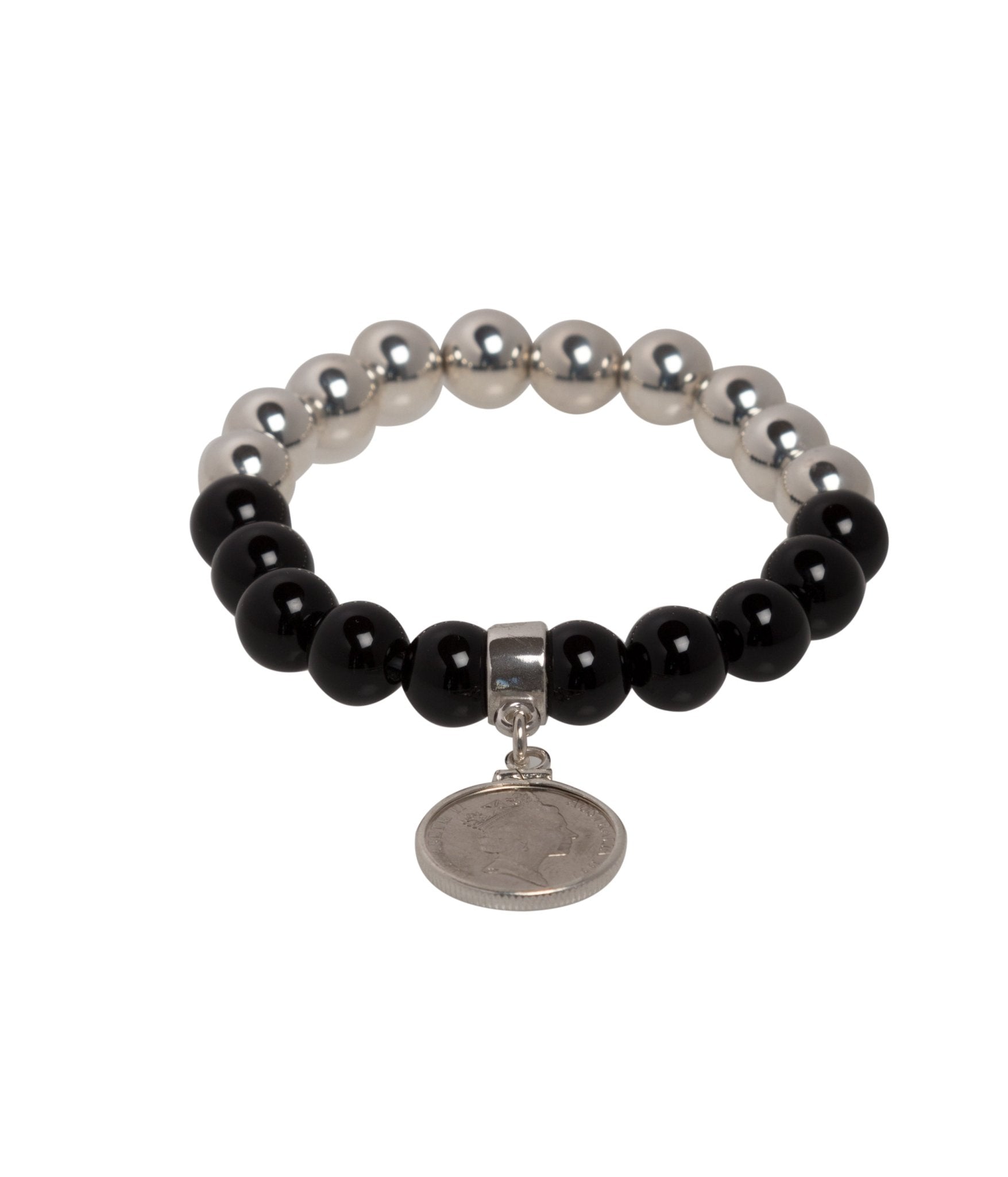 Australian 5 cent 10mm Bead Bracelet - Vintage Spirit - Handcrafted Coin Creations