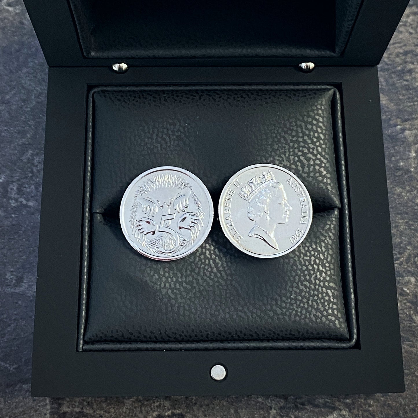 Australian 5 Cent Cufflinks - Vintage Spirit - Handcrafted Coin Creations