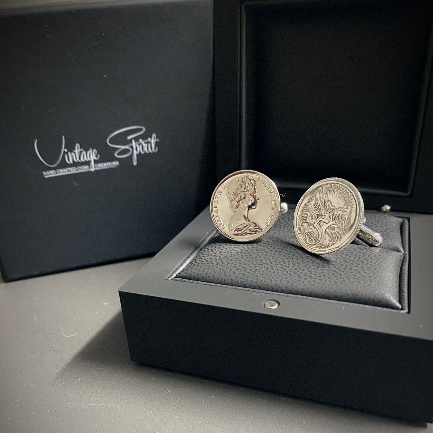 Australian 5 Cent Cufflinks - Vintage Spirit - Handcrafted Coin Creations
