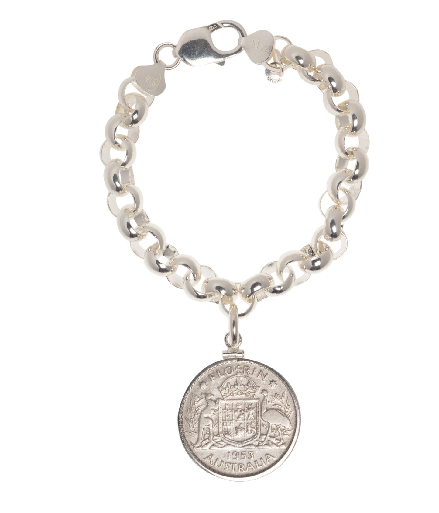 Australian Florin Belcher Bracelet - Vintage Spirit - Handcrafted Coin Creations