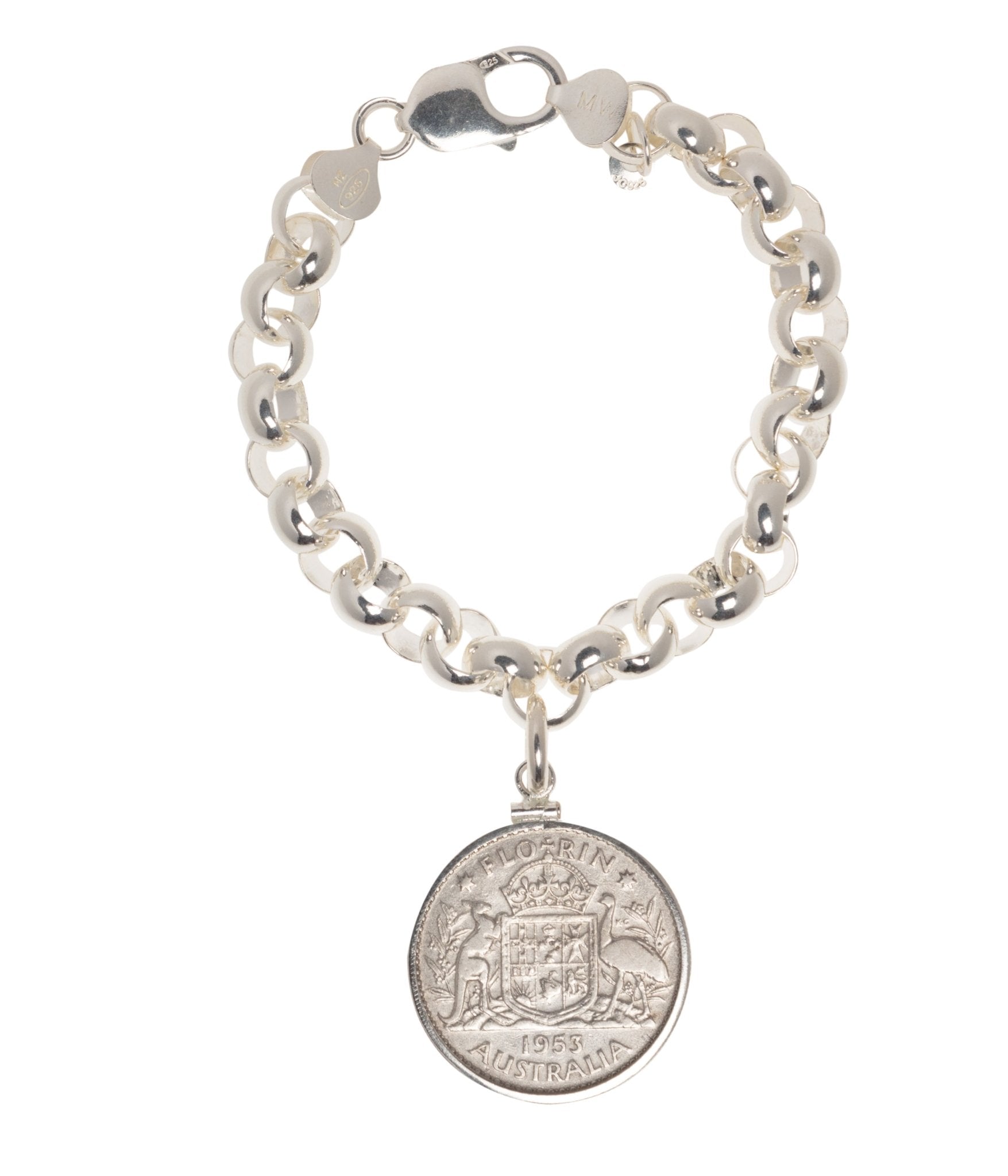 Australian Florin Belcher Bracelet - Vintage Spirit - Handcrafted Coin Creations