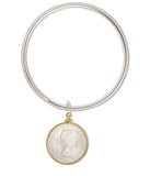 Australian Florin Sterling Silver Bangle - Vintage Spirit - Handcrafted Coin Creations