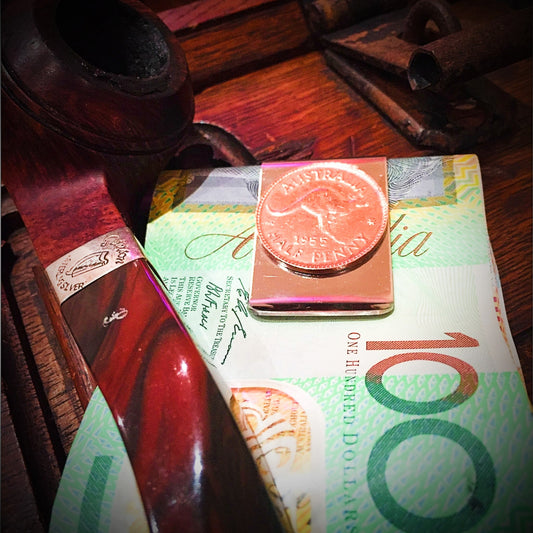 Australian Half Penny Money Clip - Vintage Spirit - Handcrafted Coin Creations
