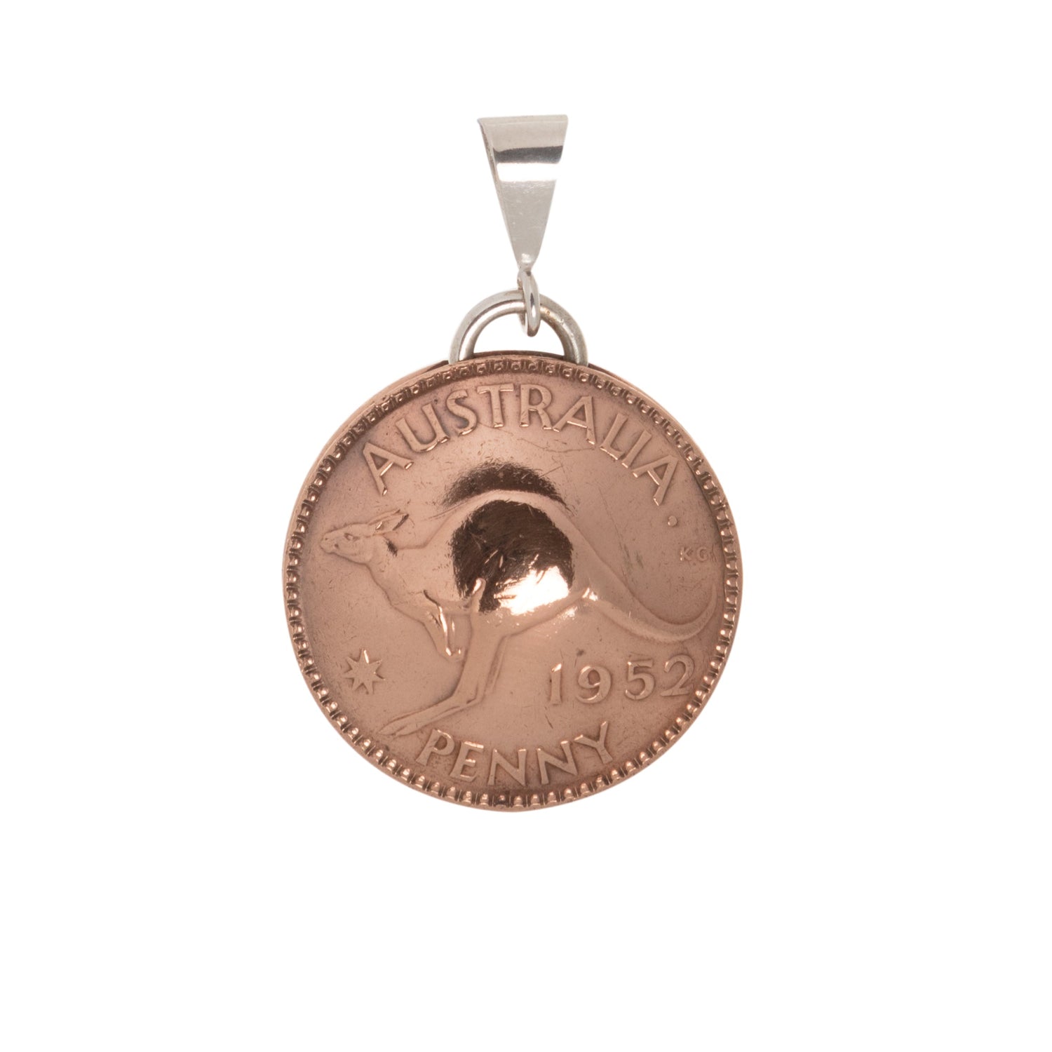Australian Penny Handcrafted Domed Pendant - Vintage Spirit - Handcrafted Coin Creations