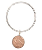 Australian Penny Sterling Silver Bangle - Vintage Spirit - Handcrafted Coin Creations