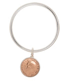 Australian Penny Sterling Silver Bangle - Vintage Spirit - Handcrafted Coin Creations