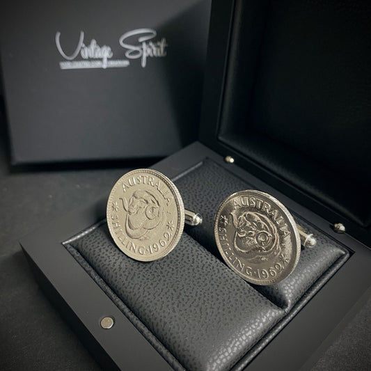 Australian Shilling Cufflinks - Vintage Spirit - Handcrafted Coin Creations