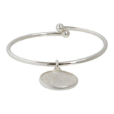 Australian Shilling Sterling Silver Ball - end Bangle - Vintage Spirit - Handcrafted Coin Creations
