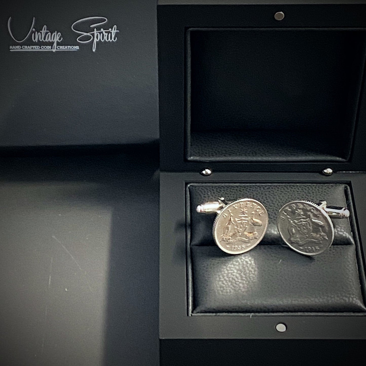 Australian Sixpence Cufflinks - Vintage Spirit - Handcrafted Coin Creations