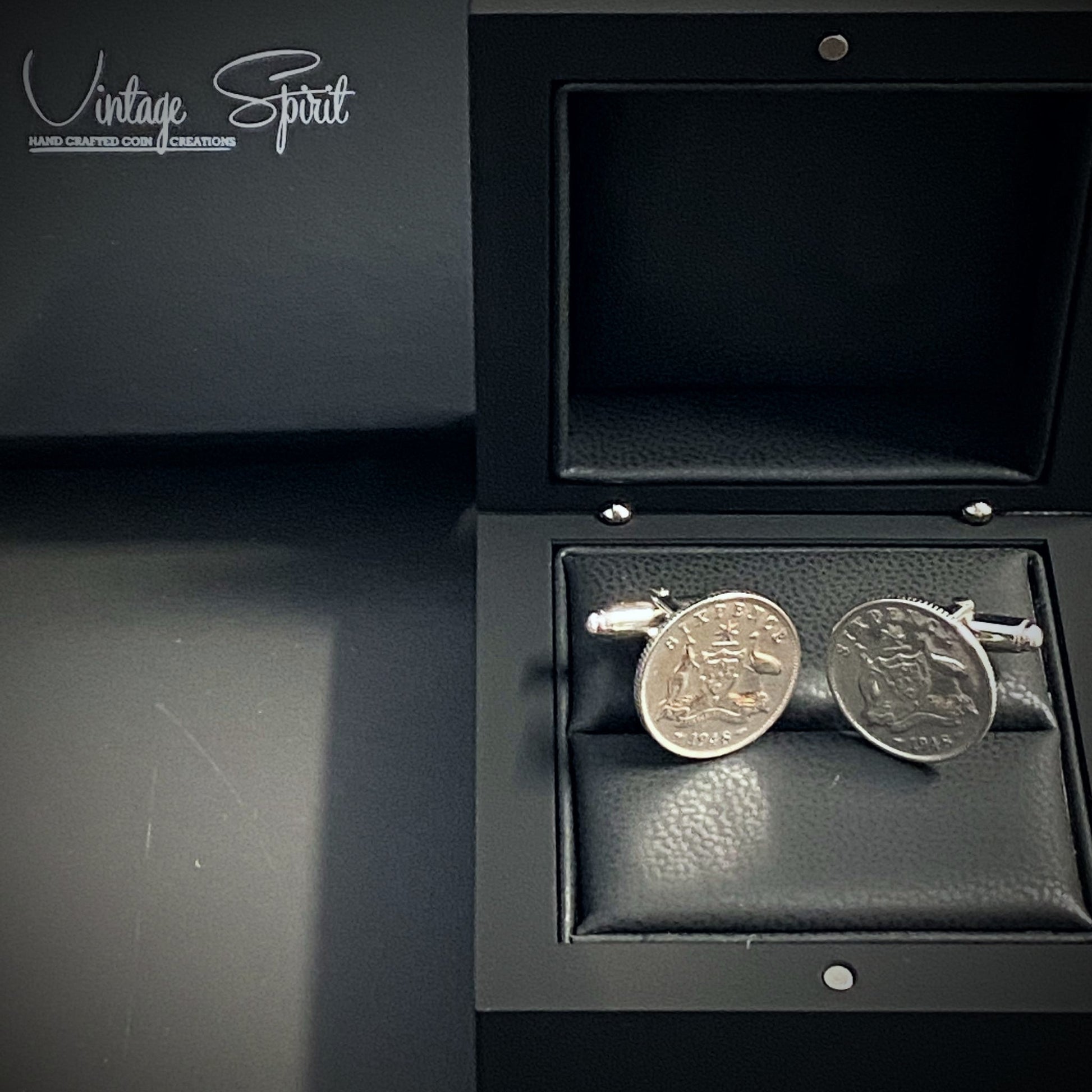 Australian Sixpence Cufflinks - Vintage Spirit - Handcrafted Coin Creations