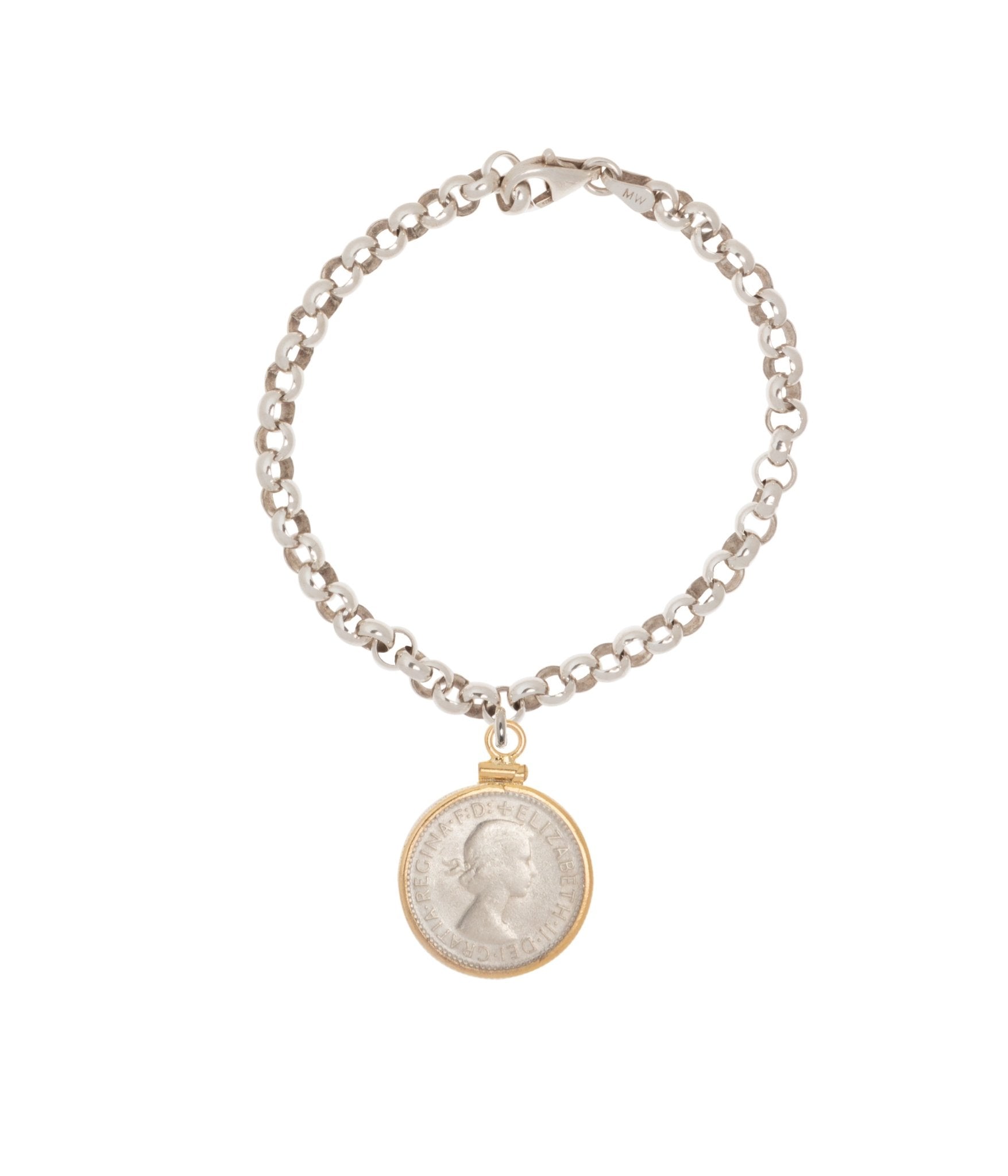 Australian Sixpence Fine Bracelet - Vintage Spirit - Handcrafted Coin Creations