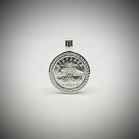Australian Sixpence VS Pendant - Vintage Spirit - Handcrafted Coin Creations