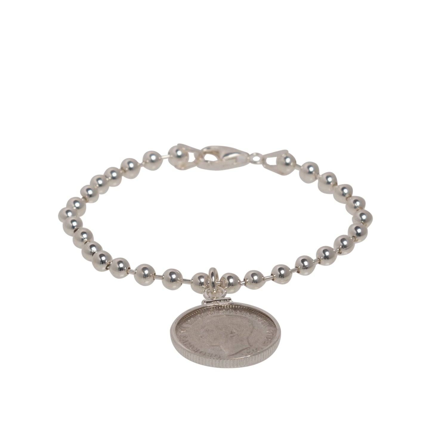 Australian Threepence Bead Bracelet - Vintage Spirit - Handcrafted Coin Creations