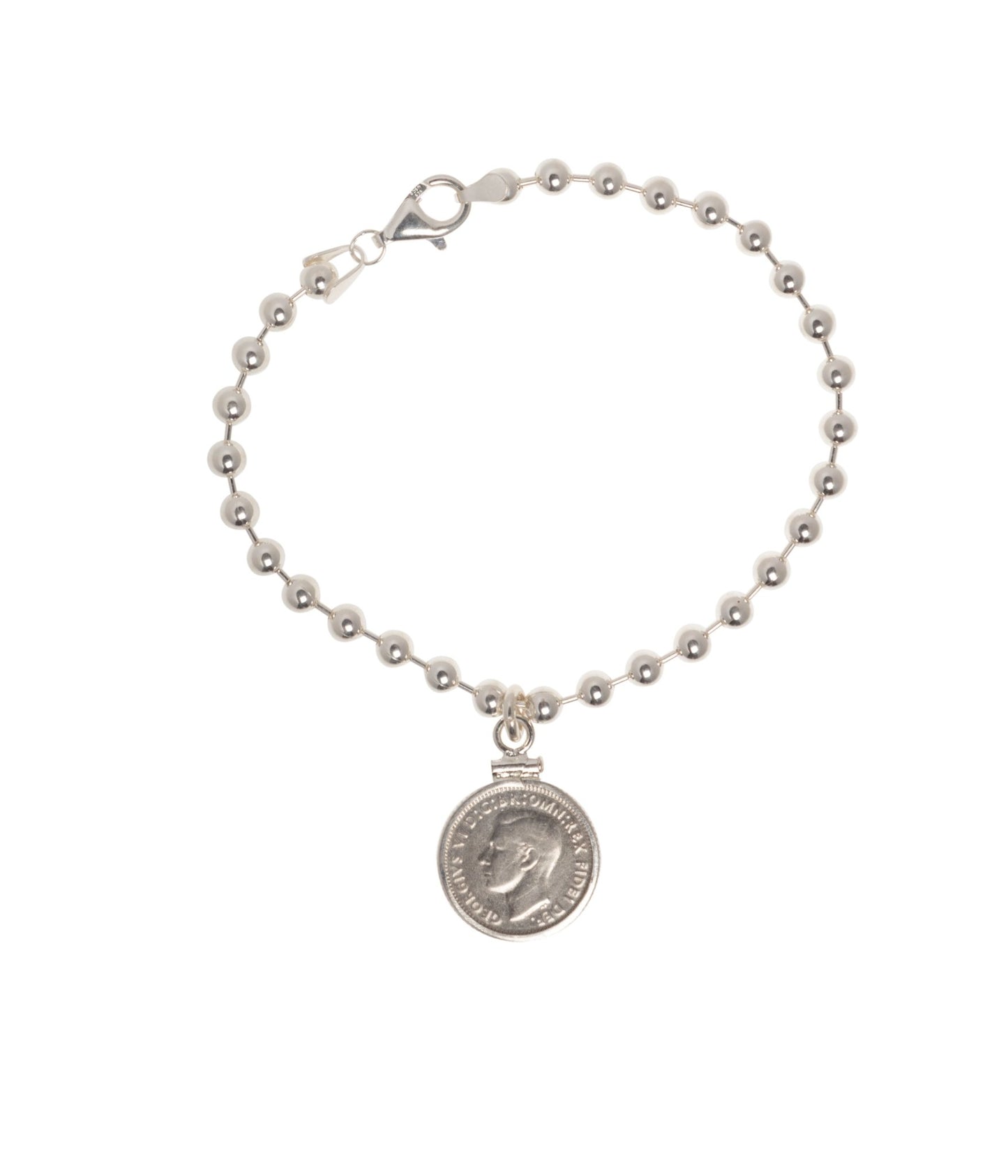 Australian Threepence Bead Bracelet - Vintage Spirit - Handcrafted Coin Creations
