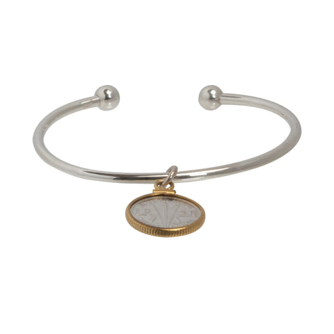 Australian Threepence Cuff Bracelet - Vintage Spirit - Handcrafted Coin Creations