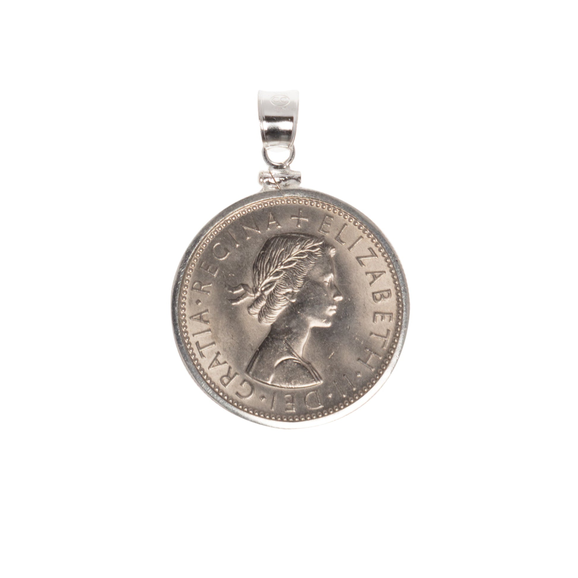 British Florin Sterling Silver Bezel - Vintage Spirit - Handcrafted Coin Creations