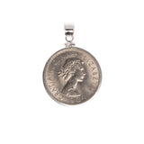 British Florin Sterling Silver Bezel - Vintage Spirit - Handcrafted Coin Creations
