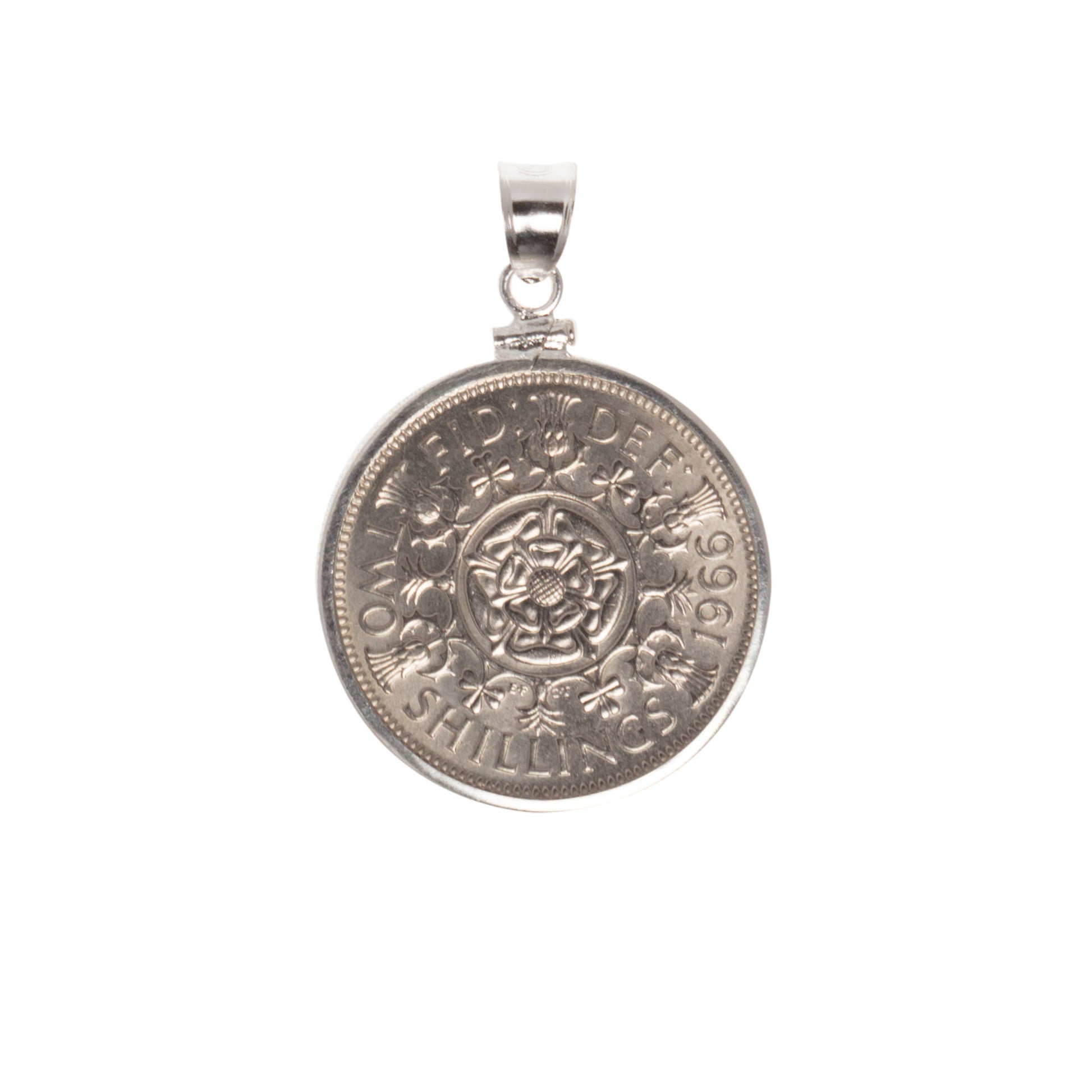 British Florin Sterling Silver Bezel - Vintage Spirit - Handcrafted Coin Creations