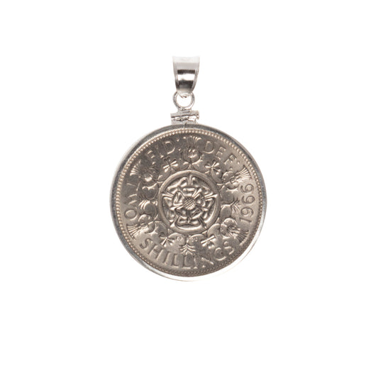 British Florin Sterling Silver Bezel - Vintage Spirit - Handcrafted Coin Creations