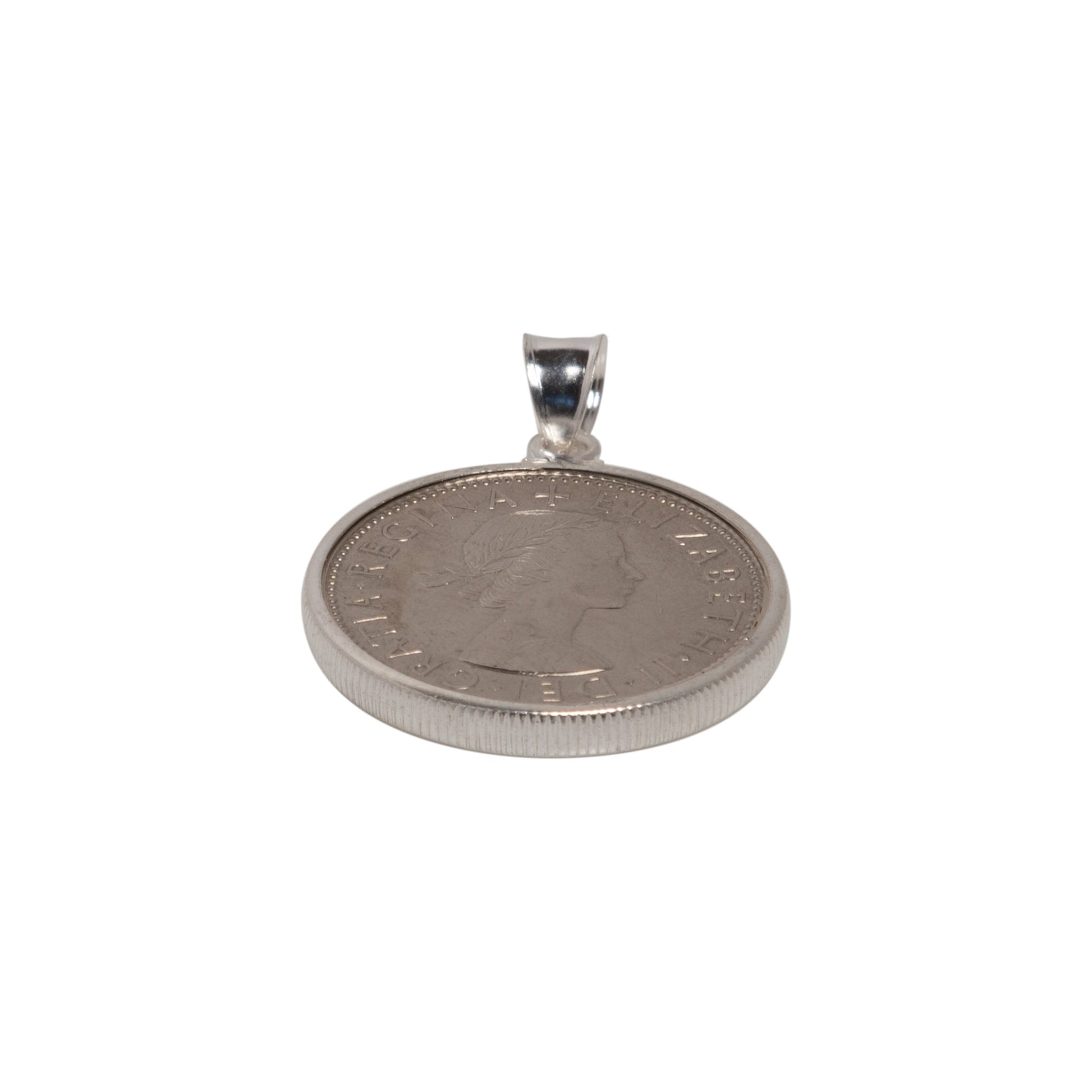 British Florin Sterling Silver Bezel - Vintage Spirit - Handcrafted Coin Creations