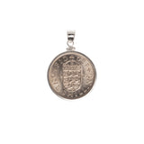 British Shilling Sterling Silver Bezel - Vintage Spirit - Handcrafted Coin Creations