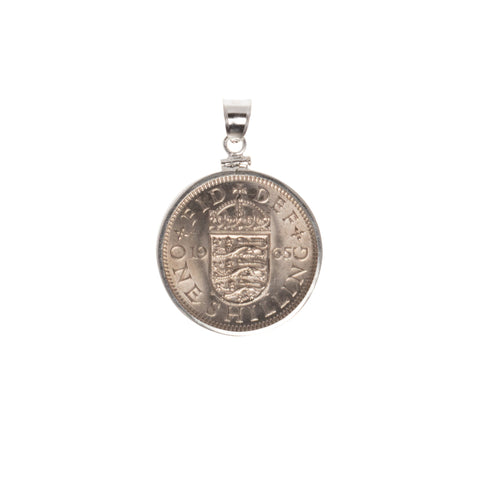 British Shilling Sterling Silver Bezel - Vintage Spirit - Handcrafted Coin Creations