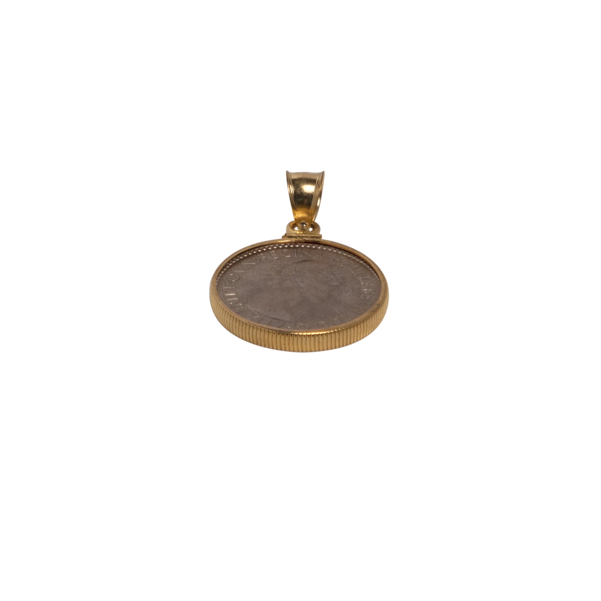 British Sixpence Yellow Gold Filled Bezel - Vintage Spirit - Handcrafted Coin Creations